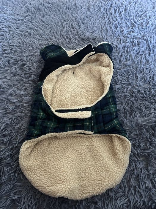 Карирано зимно палто за кучета (XL)