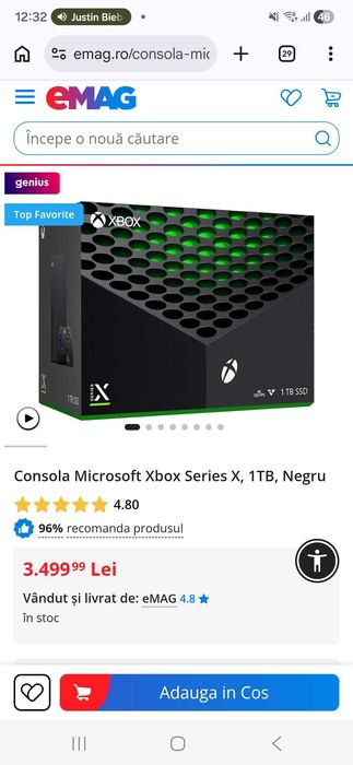 Consolă Microsoft  Xbox Series X, 1TB