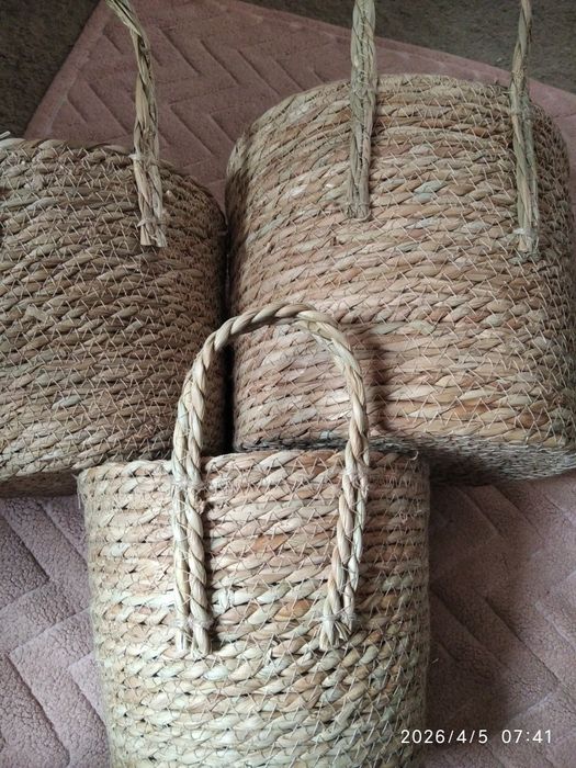 Корзинки плетеные натуральные