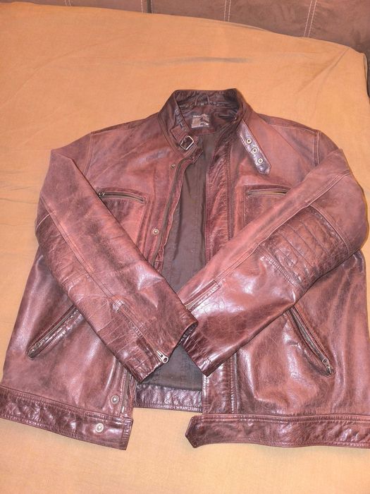 Продавам мъжко кожено яке XXL, естествена кожа, много запазено