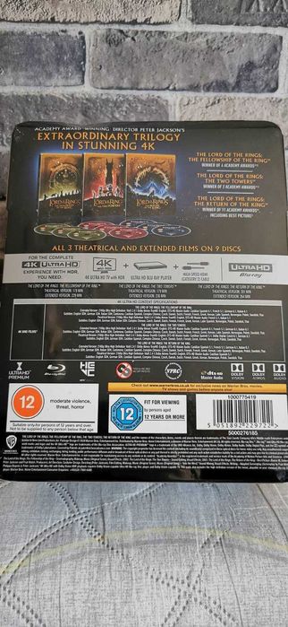 The Lord Of The Rings Trilogy Steelbook 4K Ultra HD