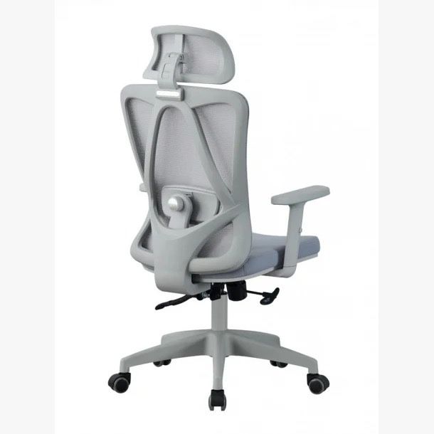 Scaun ergonomic reglabil, inclunare, pivotant, gri, nou cu garantie