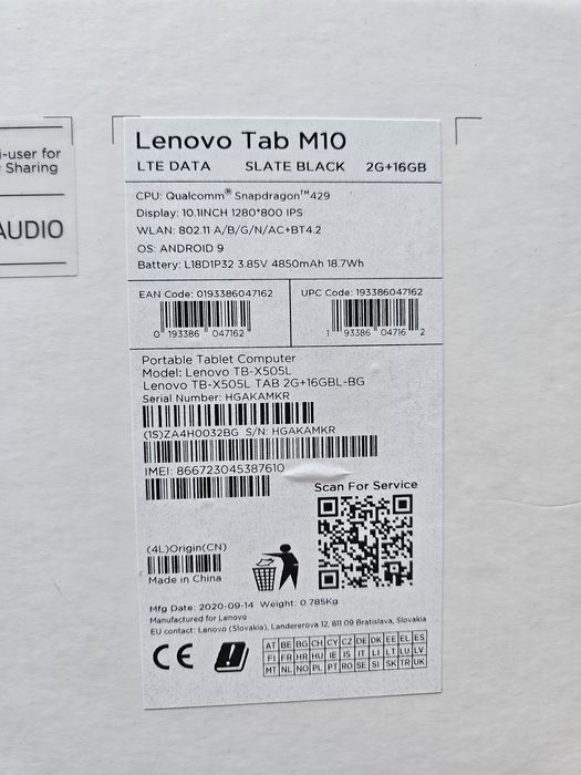Tableta Lenovo tab M10 HD Android Full Box ca noi 10