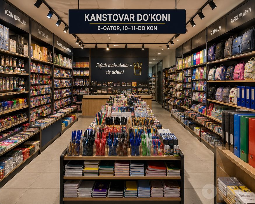 kanstovar va qogʻoz  optom
