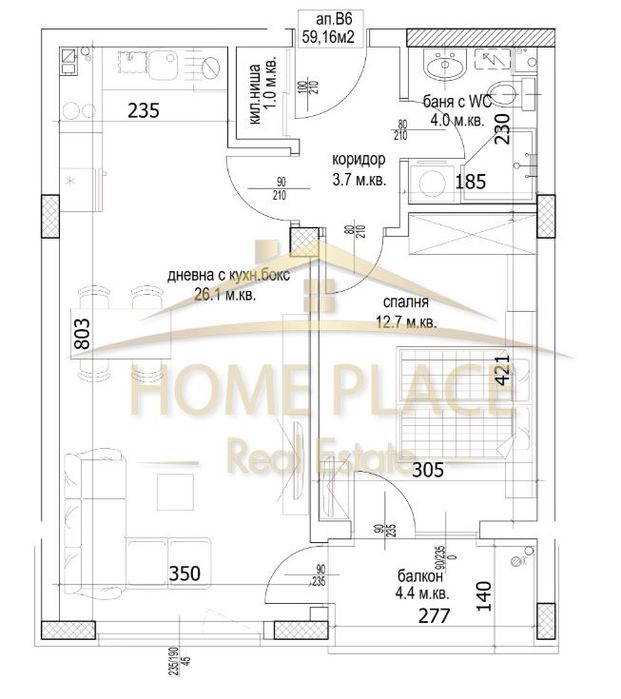 Продава се Двустаен апартамент в Варна, Кайсиева градина - 69 кв.м за 1444 €/кв.м - Снимка #2