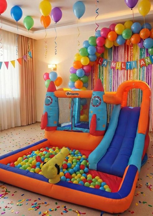 Inchiriaza jucarii PARTY: tobogan , lego mare, masinute, bile