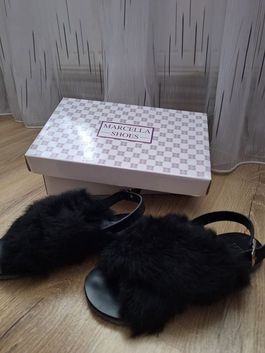 Sandale cu Puf, noi , Zara ,Marcella , made in Italy