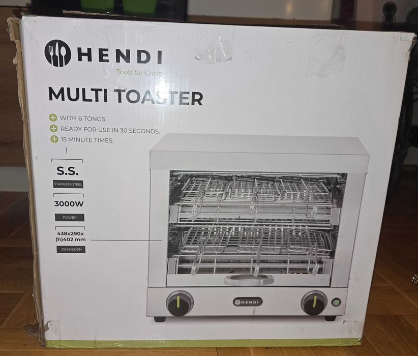 HENDI Multi Toaster – Професионален двуетажен тостер с 6 щипки