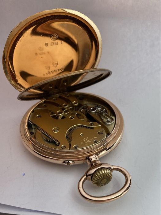 Ceas de bzunar elvetian  aur de 14kt.