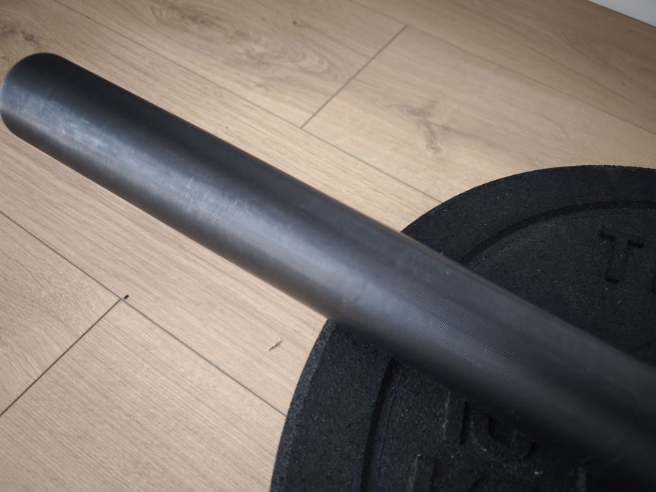 Bara Olimpica 50/51 mm 220 cm Negru Auriu Sarcina Max 680kg Heavy Duty Weightlifting Powerlifting Bodybuilding CrossFit