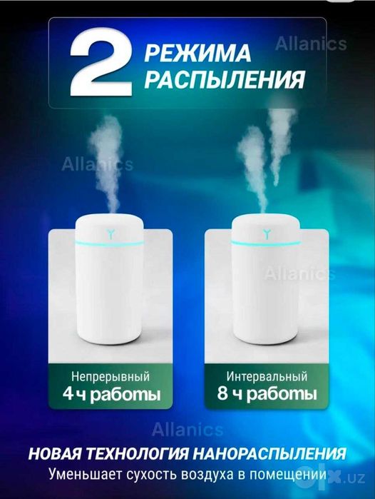 Увлажнитель воздуха для дома с подсветкой