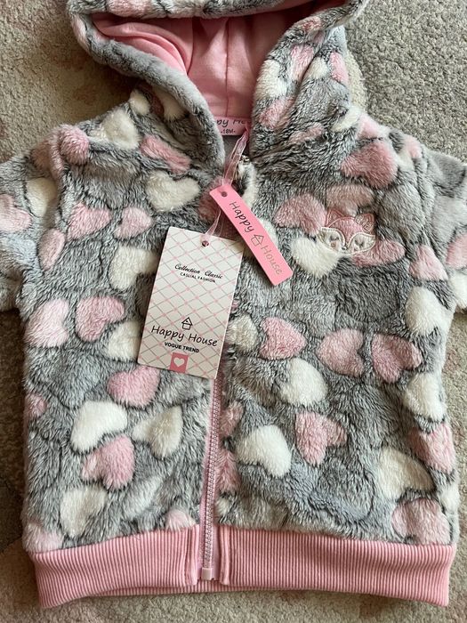 Hanorac fleece fetite 18 luni