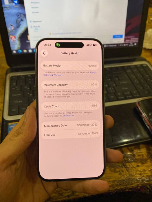 iPhone 15 Pro

 Память: 128GB
Ёмкость: 80%
Состояние: масло
Цена:  599