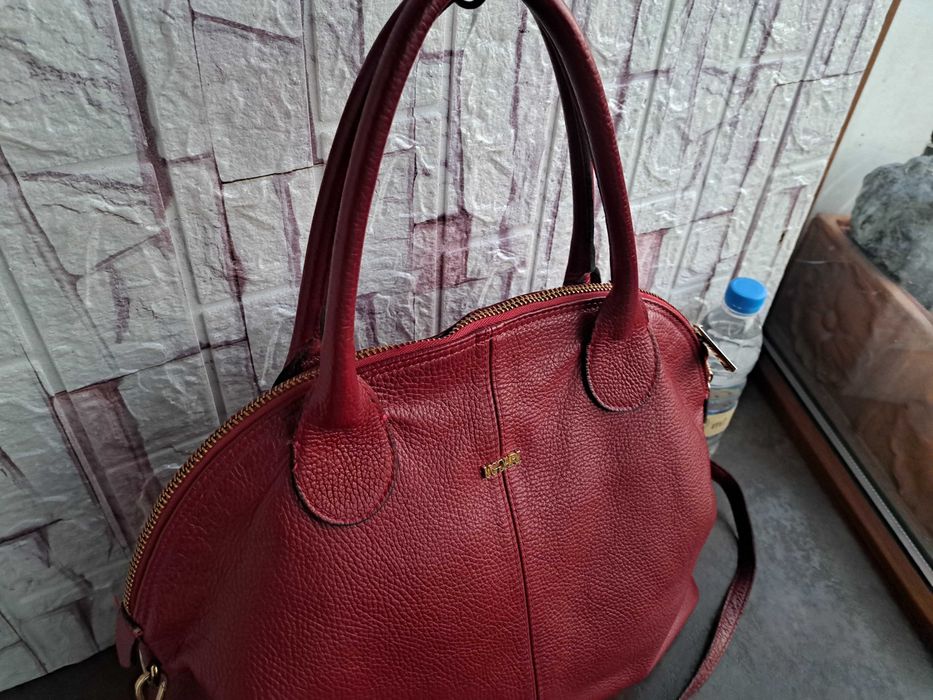 дамска чанта, Uggari
голяма червена торба-естествена кожа