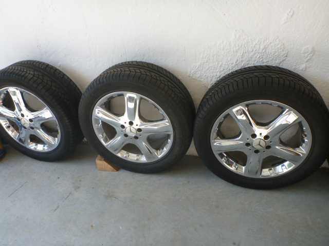 Оригинални Джанти 19" хром никел покритие цола с гуми за Мерцедес 5 x