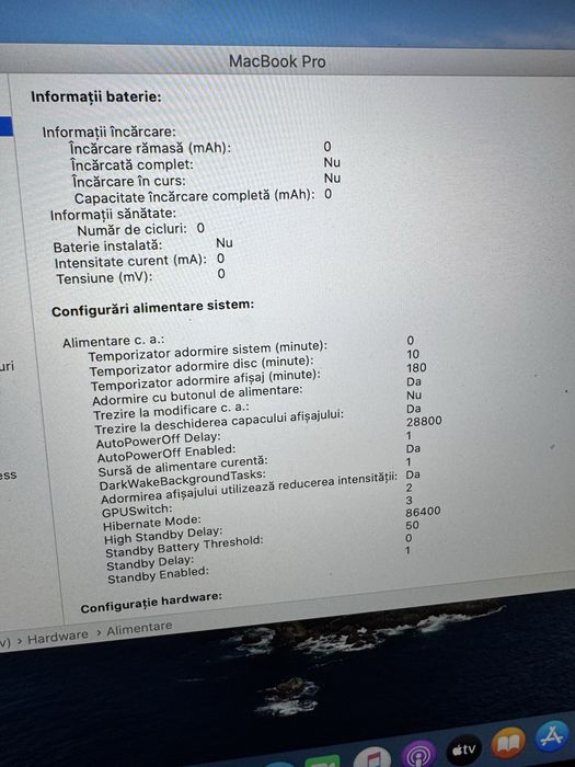 Macbook pro retina 2013 cu bateria defecta