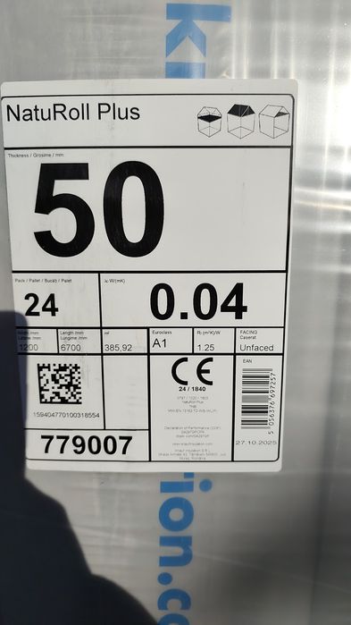 Vata minerala 1200*6700 mm