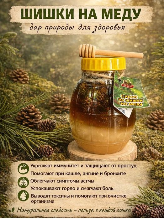 Сосновые шишки в меду