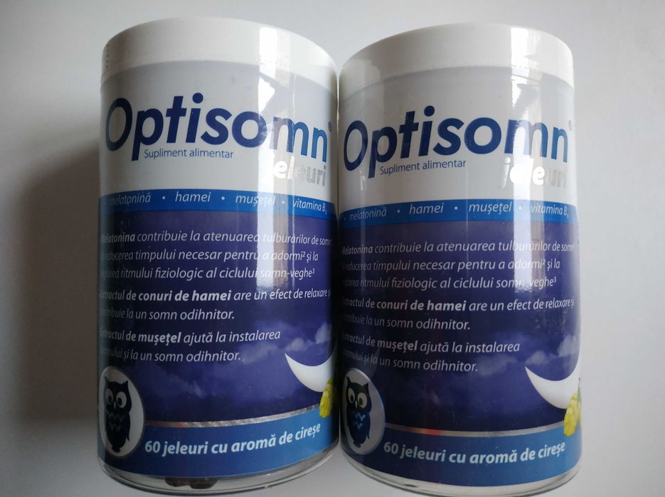 Jeleuri pentru somn cu aroma de cirese Optisomn, 60 bucati, Zdrovit