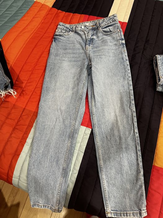Джинсы zara голубые 36 р.