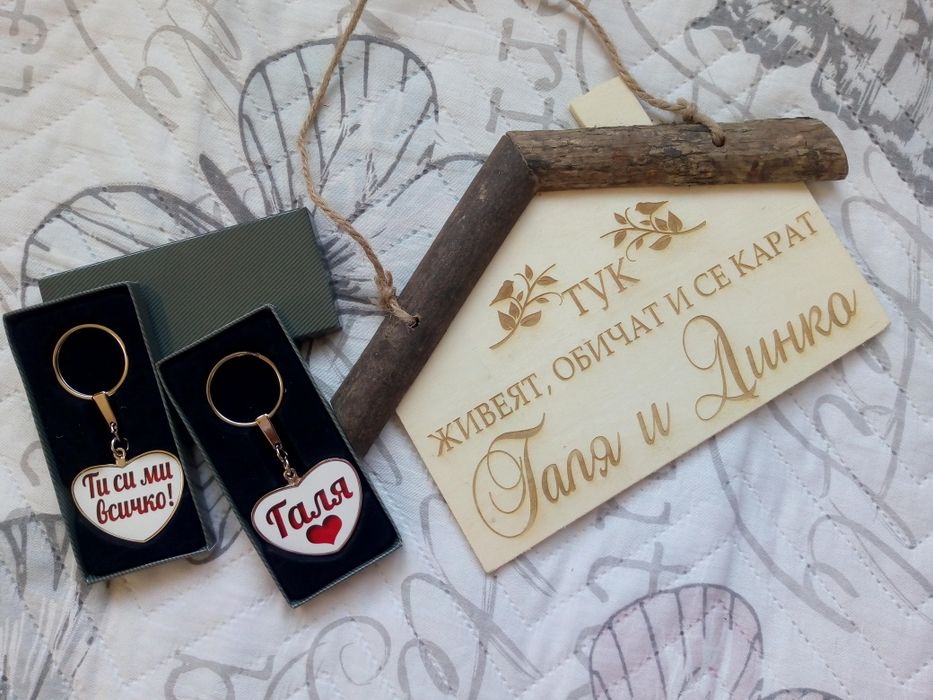 Подарък за Коледа - ключодържател с надпис или снимка