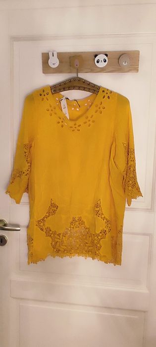 Bluzita festivă tip fluture, noua, broderie ,100%bumbac