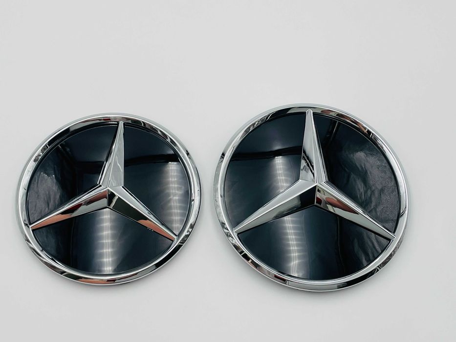 Emblema Compatibila Mercedes grila w213 crom/negru