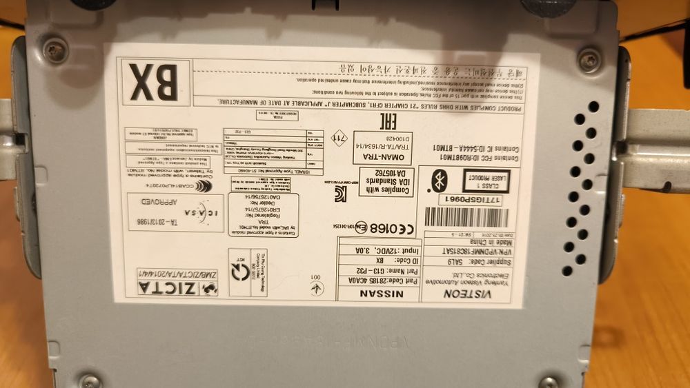 Unitate CD MP3 USB originală VISTEON Nissan Qashqai 2014-2017  nouă.