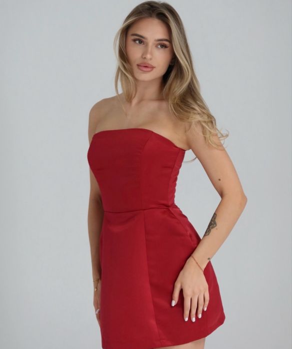 Платье на выпускной красное
