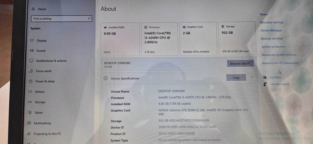 laptop asus x550