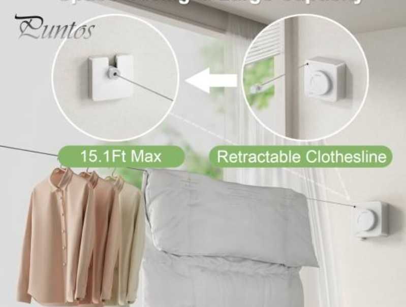 Выдвижная бельевая веревка из нержавеющей стали dr2