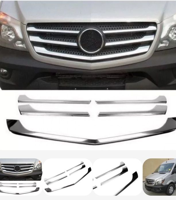 Хром огледала и хром дръжки предна решетка vito crafter sprinter