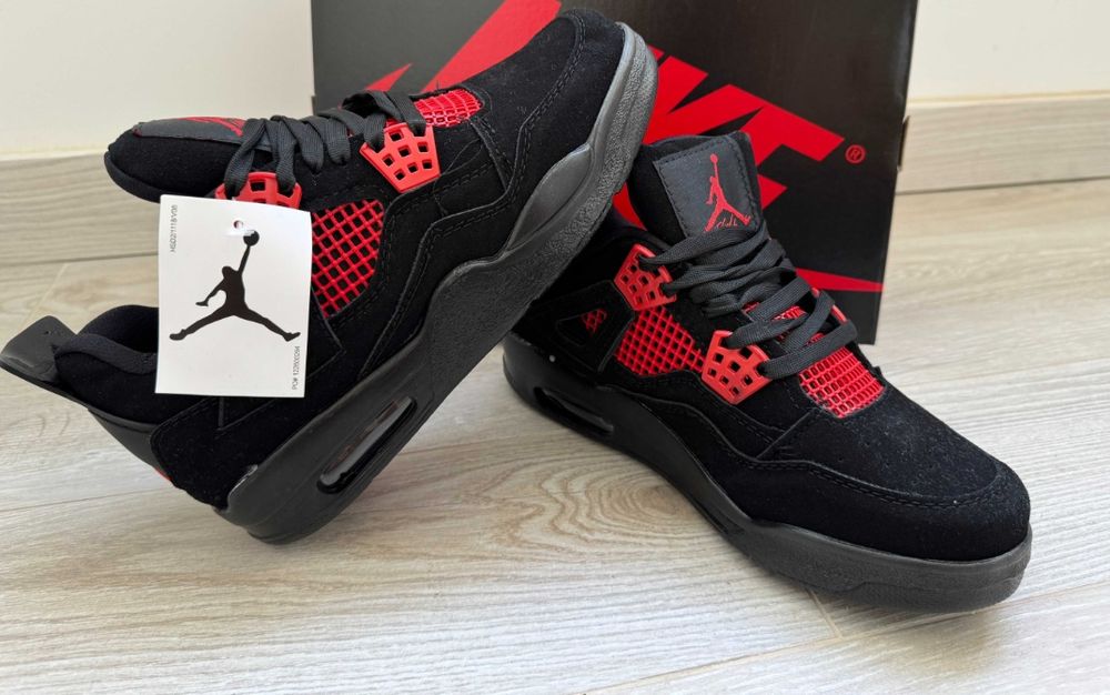 Adidasi Air Jordan 4 Red Thunder Marimi 36-44 Unisex