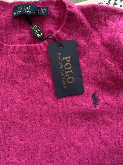 Детски Розов вълнен пуловерRalph Lauren