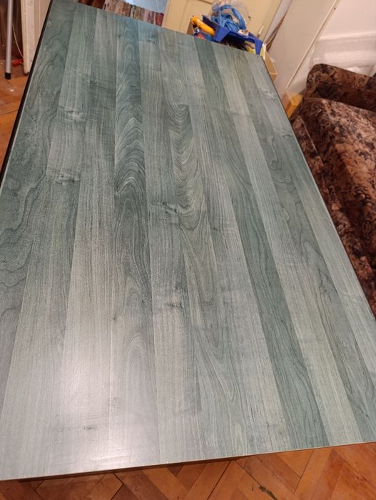 Birou verde/negru, 140x82x75 cm