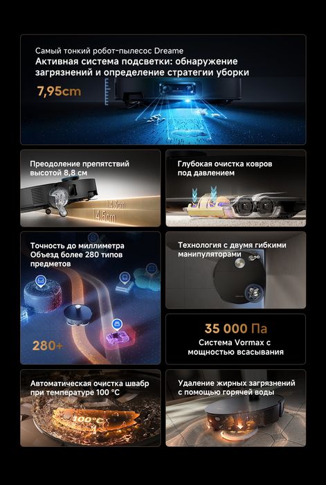 Робот пылесос dreame X60 Ultra Complete black