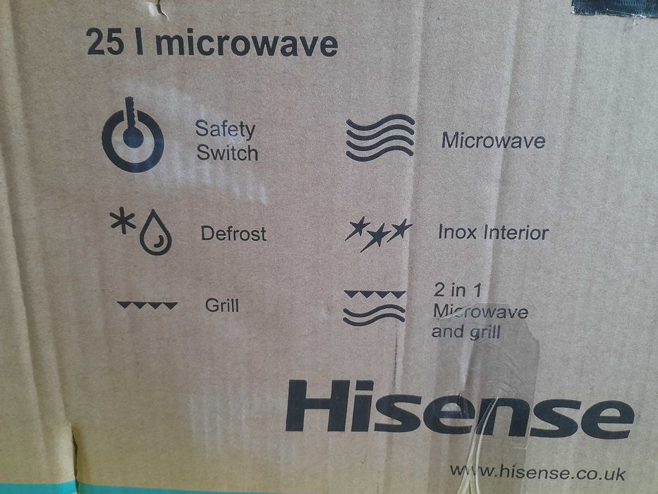 Микровълнова фурна за вграждане Hisense - 25 литра