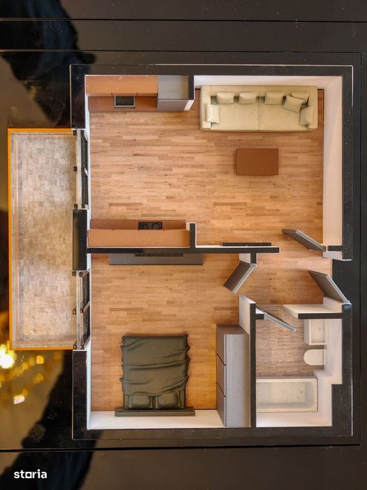 Studio premium 44mp Bloc Nou | Dormitor separat | Incalzire Pardoseala
