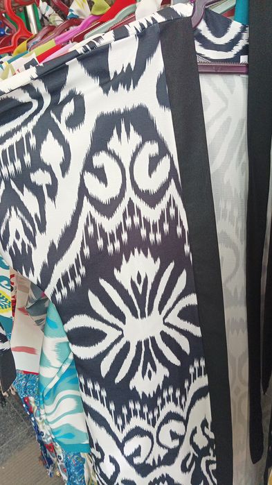 Абая Национальный Халат с рисунком Икат