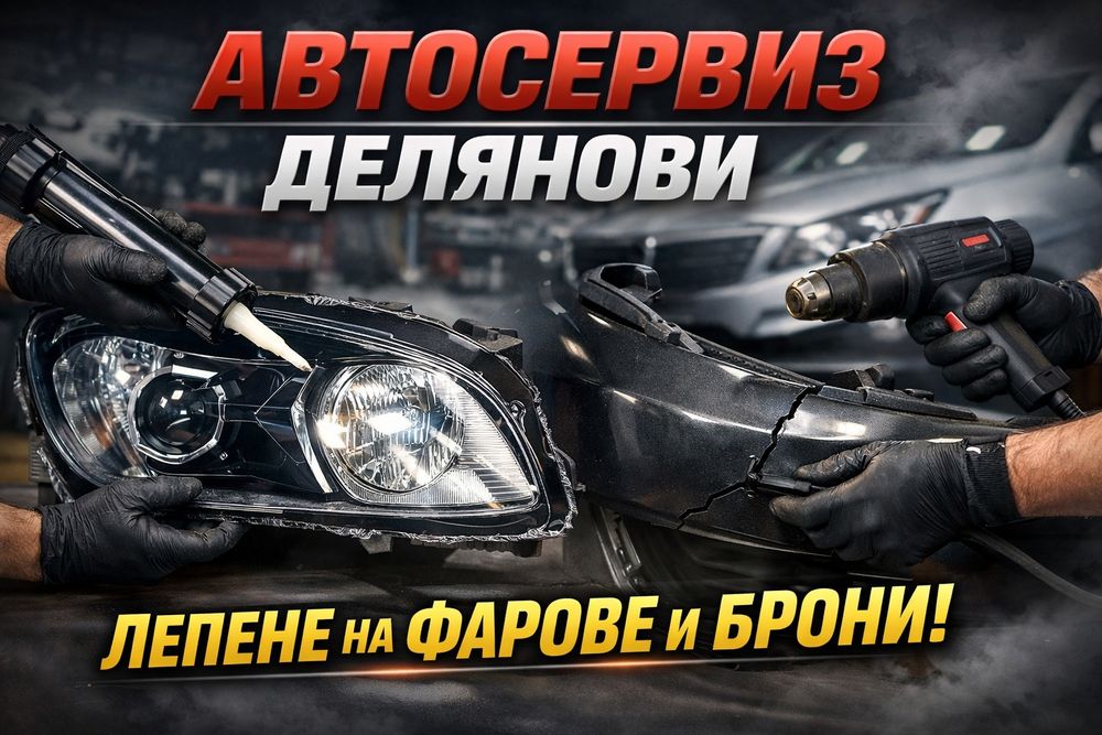 Лепене на пластмасови фарове брони