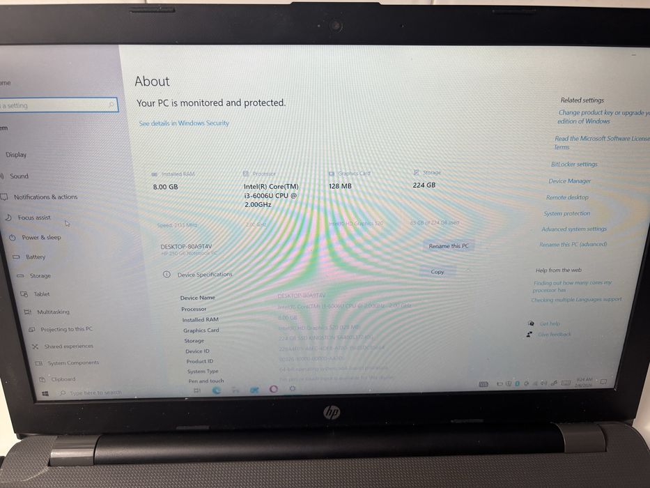 Laptop HP - 250 G6 15,6”