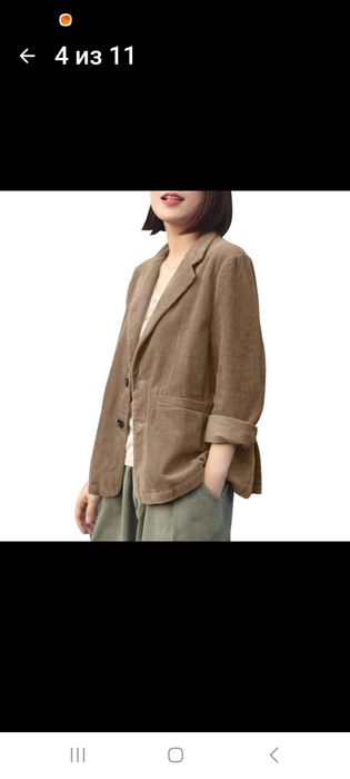 Пиджак женский микро вельвет