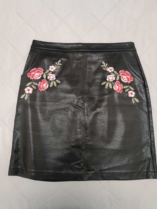 Женская кожаная юбка