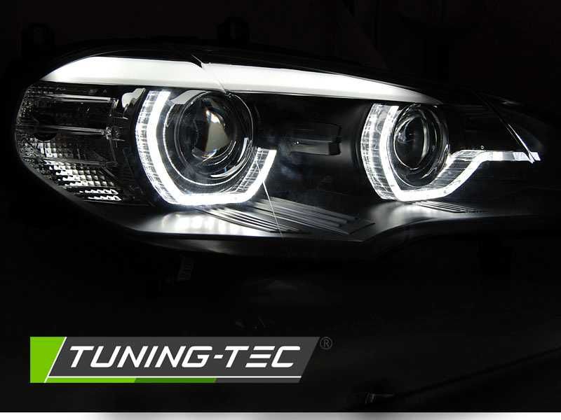 Фарове БМВ Е70 ЛЕД 3Д BMW E70 LED CCFL Angle eyes Тунинг Нови