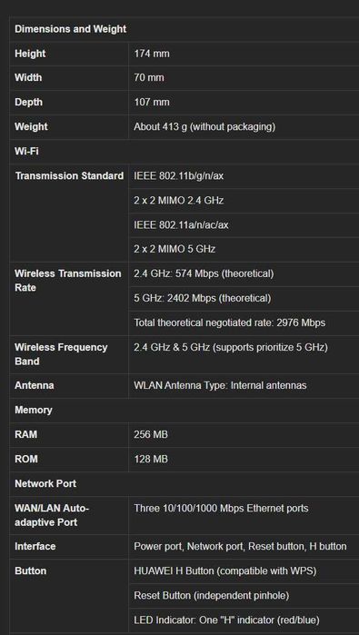 Kit 3-Pack Router Mesh Huwawei wifi6 plus, NFC