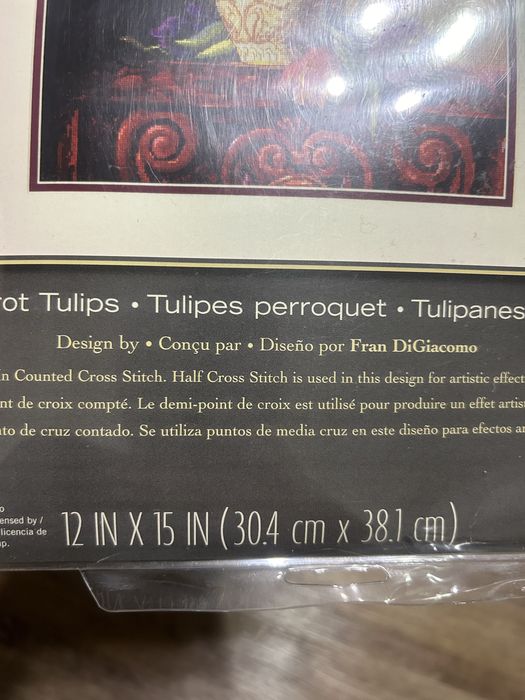 Вышивка топ ! Dimensions Пестрые тюльпаны вышивание крестиком