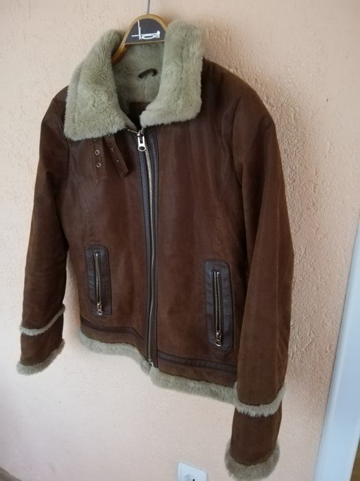 Geaca piele damă Cortefield M cu blana