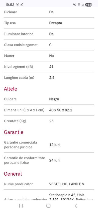 Frigider cu o usa SHARP SJ-UE088T0B-EU, 89 l, H 82 cm, Clasa E, negru