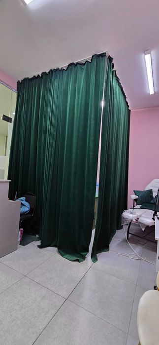 Шторы  зеленого цвета занавес