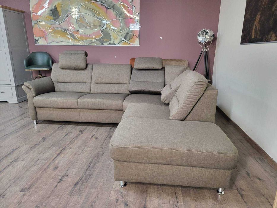 ПРОМОЦИЯ!!!Светло кафяв ъглов диван от плат